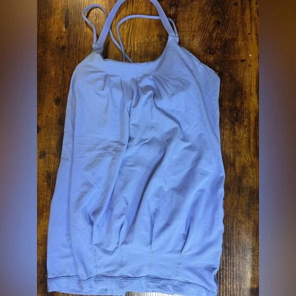 Lululemon Flow & Go Tank Periwinkle with Built-in Bra Size 4 - Picture 7 of 9